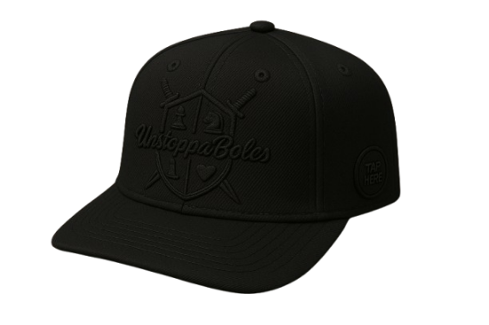 Picture of UnstoppaBoles Embroidered Snapback Cap – Black | NFC-Enabled Streetwear Hat