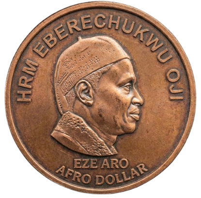 Picture of HRM Eberechukwu Oji Copper Dollar Afro Unity Collectors Coin